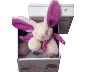 Мягкая игрушка Lapkin Кролик белый/фиолетовый 15 см (AT365042)