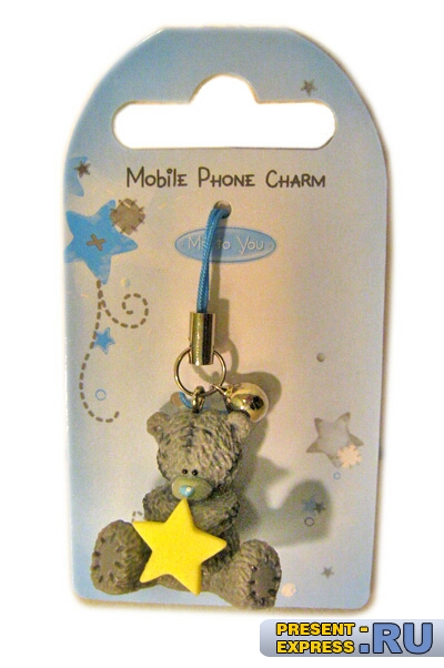 Брелок ME TO YOU для мобильного телефона (пластик) - мишка со звездой  (g01q0585)