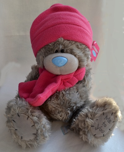 Мишка Me to You 20 см - в розовых шапке и шарфе G01W3037	